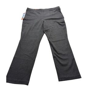 Dalia Dress Pants Womens XXL Gray Slim Leg Tummy Control Textured